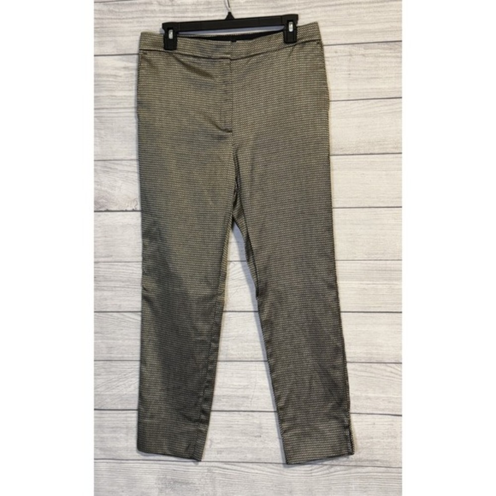 Women's Ann Taylor Gold & Black Textured Pants – Size 8